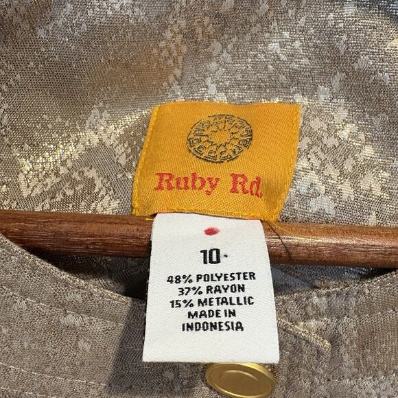 Gold Snakeskin Print Jacket Women 10 Button Classic Preppy Casual Glam Event - Picture 2 of 11